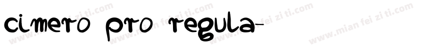 cimero pro regula字体转换